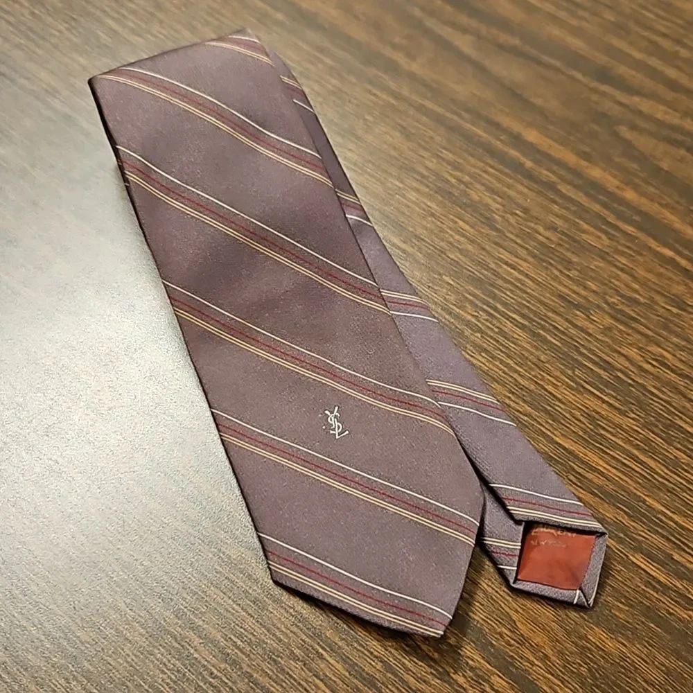 Vintage Yves Saint Laurent striped tie